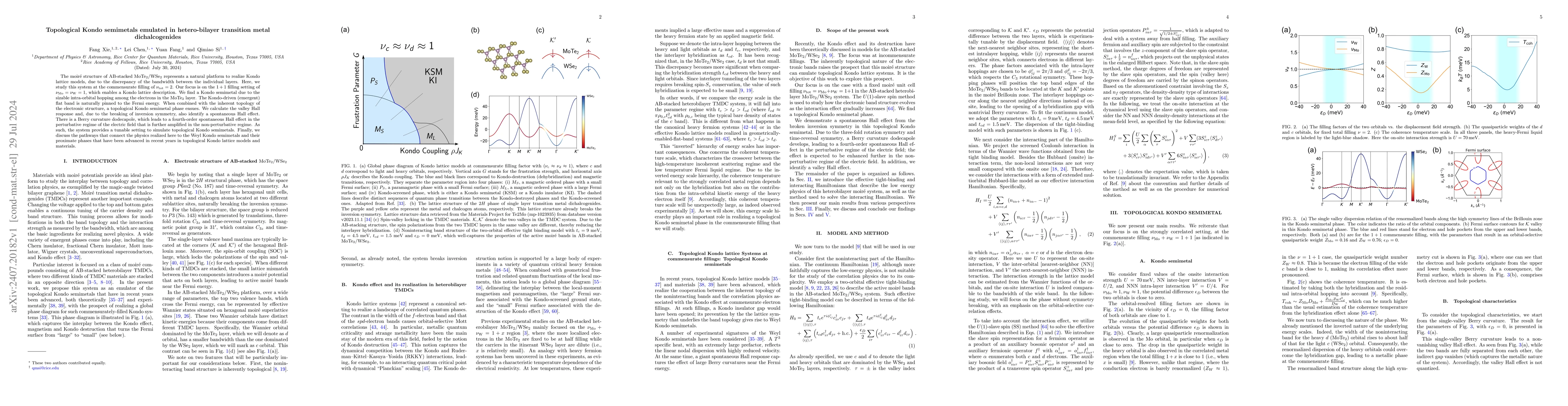 Thumbnail for Topological Kondo semimetals emulated in hetero-bilayer transition metal
  dichalcogenides