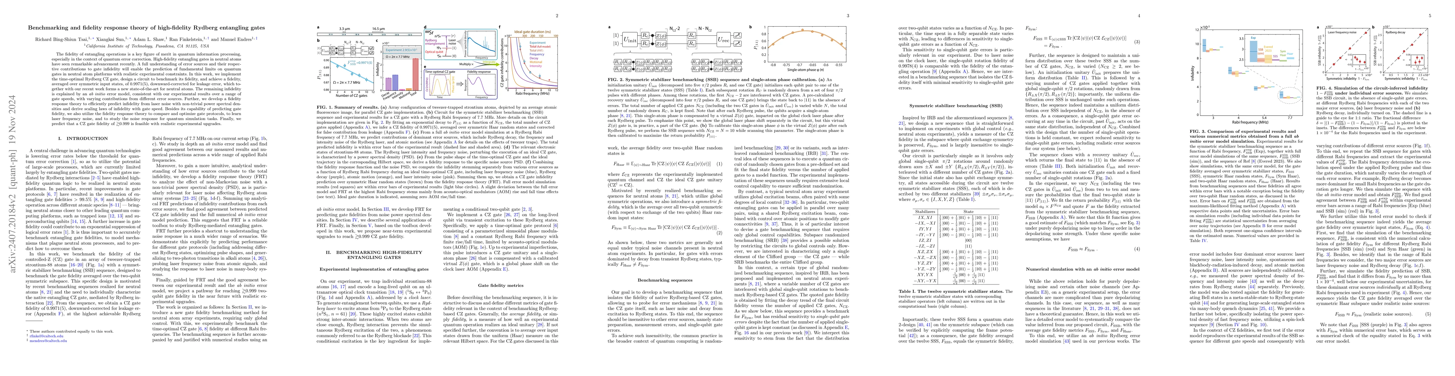 Thumbnail for Benchmarking and fidelity response theory of high-fidelity Rydberg
  entangling gates