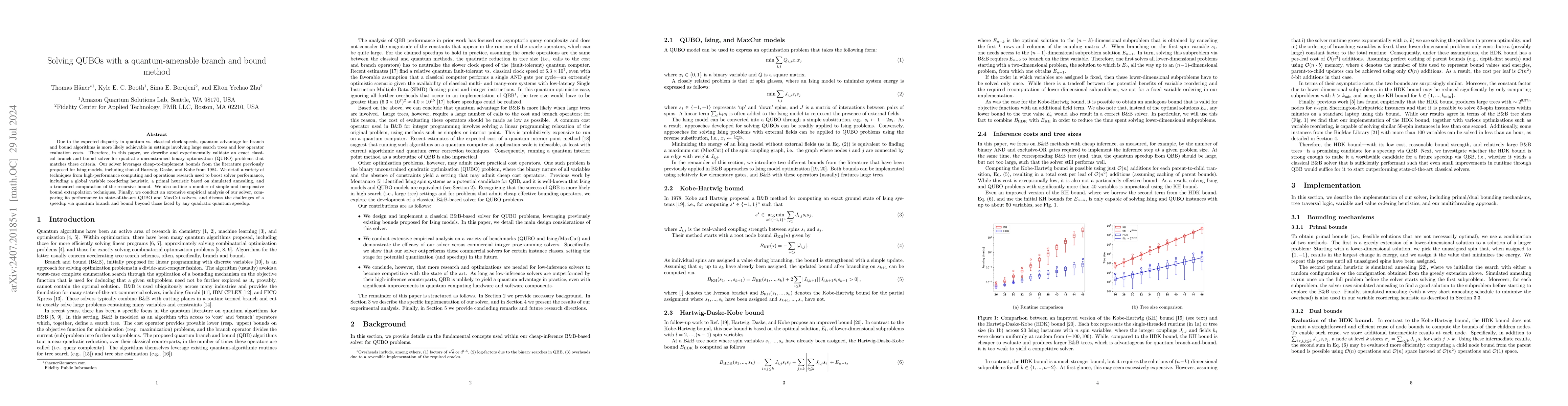 Thumbnail for Solving QUBOs with a quantum-amenable branch and bound method