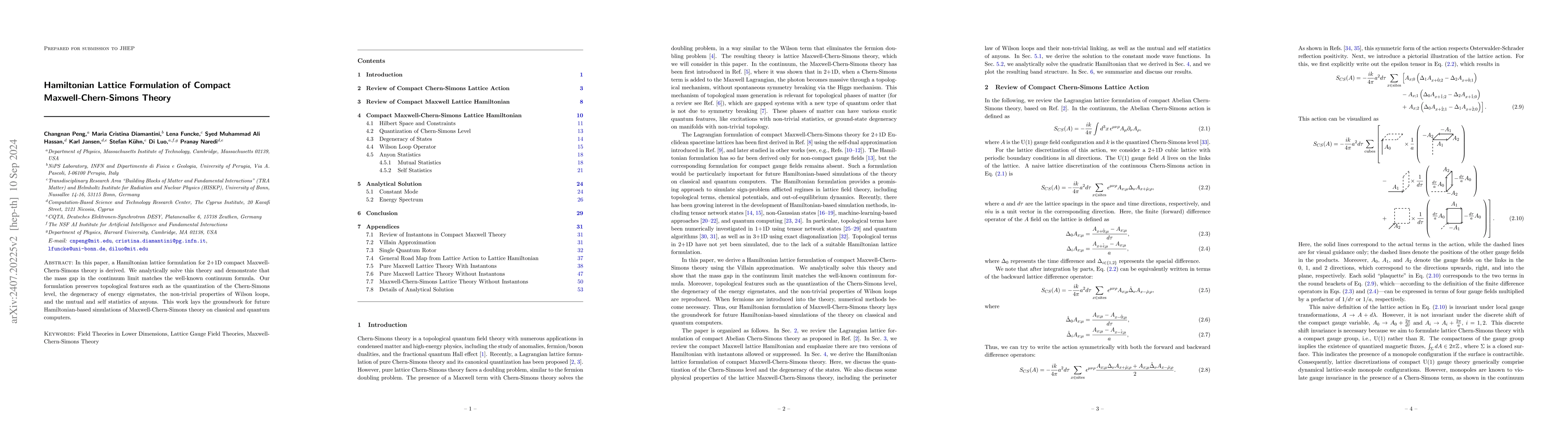 Thumbnail for Hamiltonian Lattice Formulation of Compact Maxwell-Chern-Simons Theory