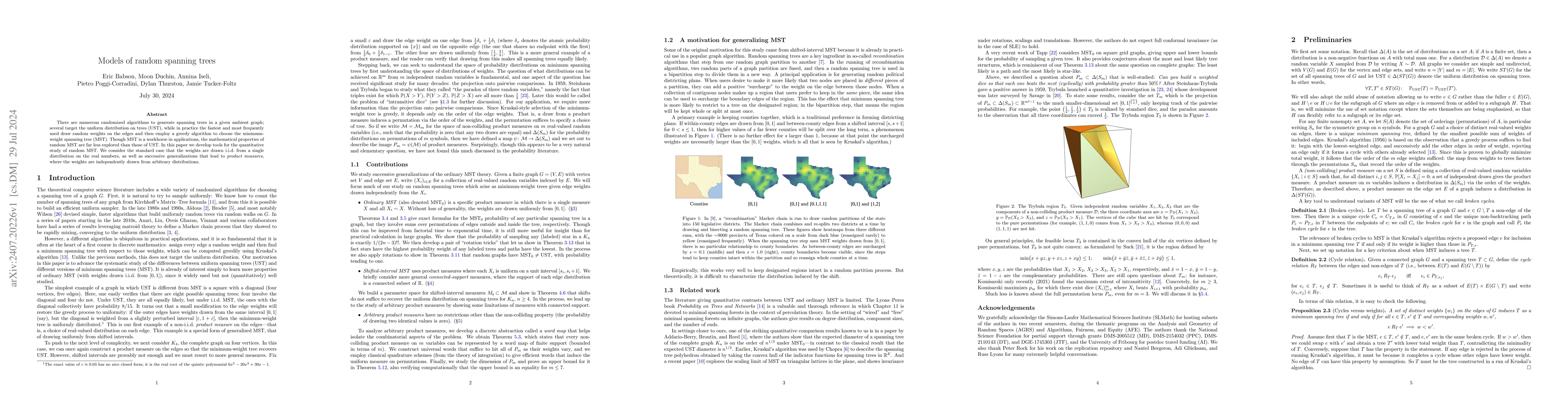 Thumbnail for Models of random spanning trees