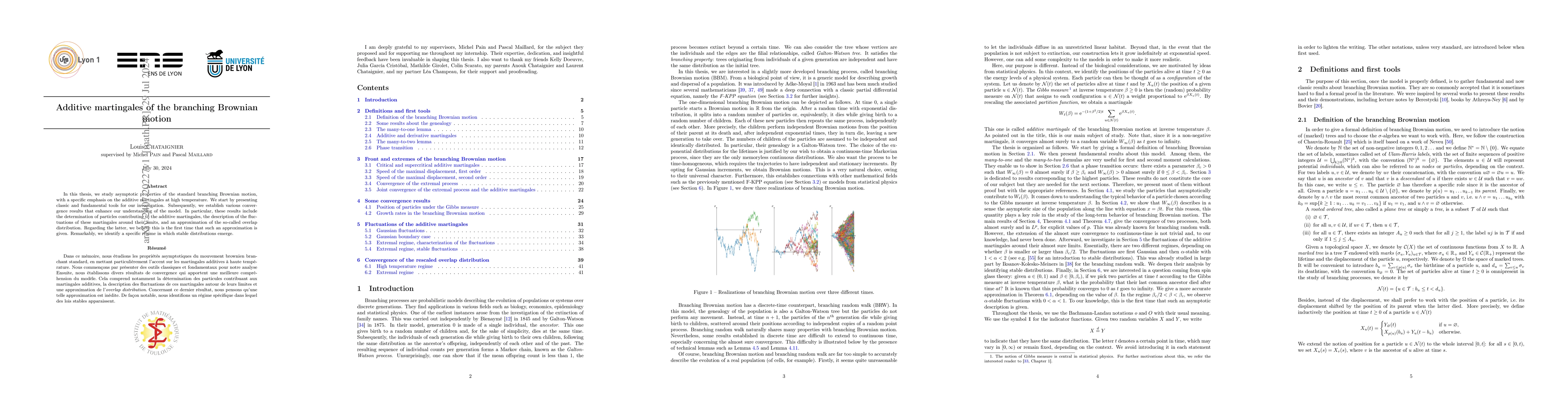 Thumbnail for Additive martingales of the branching Brownian motion