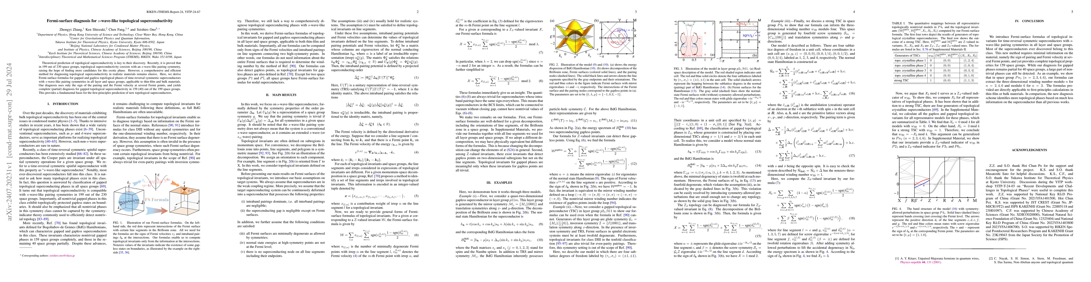 Thumbnail for Fermi-surface diagnosis for $s$-wave-like topological superconductivity