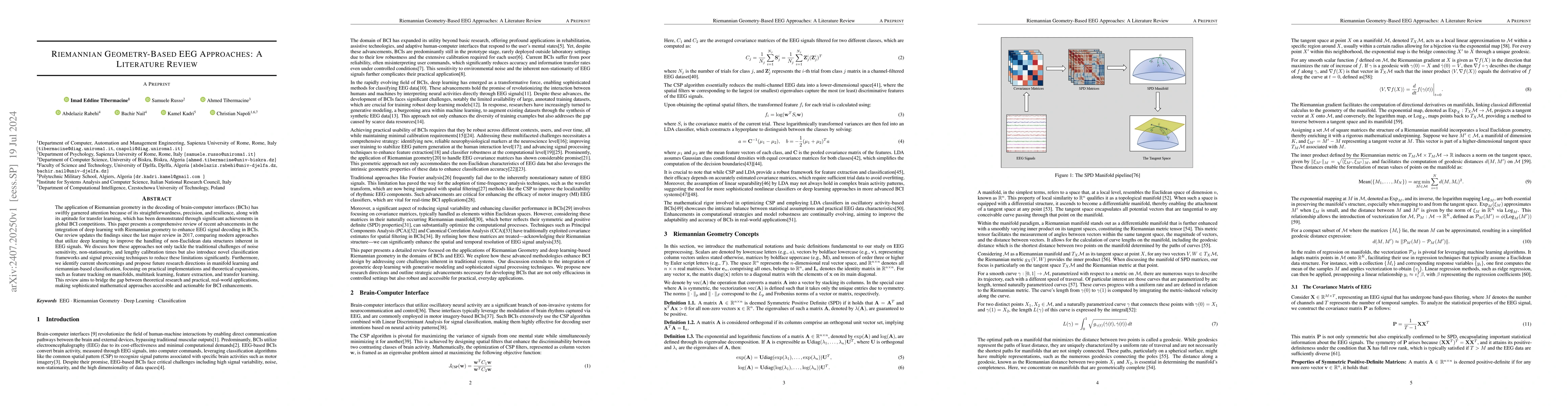 Thumbnail for Riemannian Geometry-Based EEG Approaches: A Literature Review