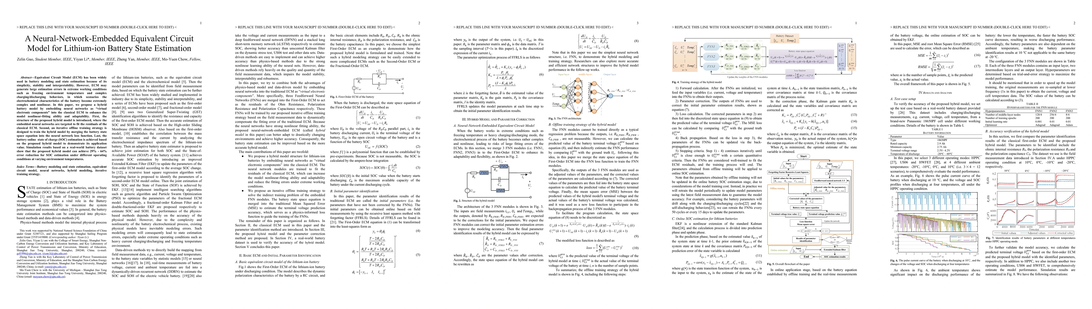 Thumbnail for A Neural-Network-Embedded Equivalent Circuit Model for Lithium-ion
  Battery State Estimation