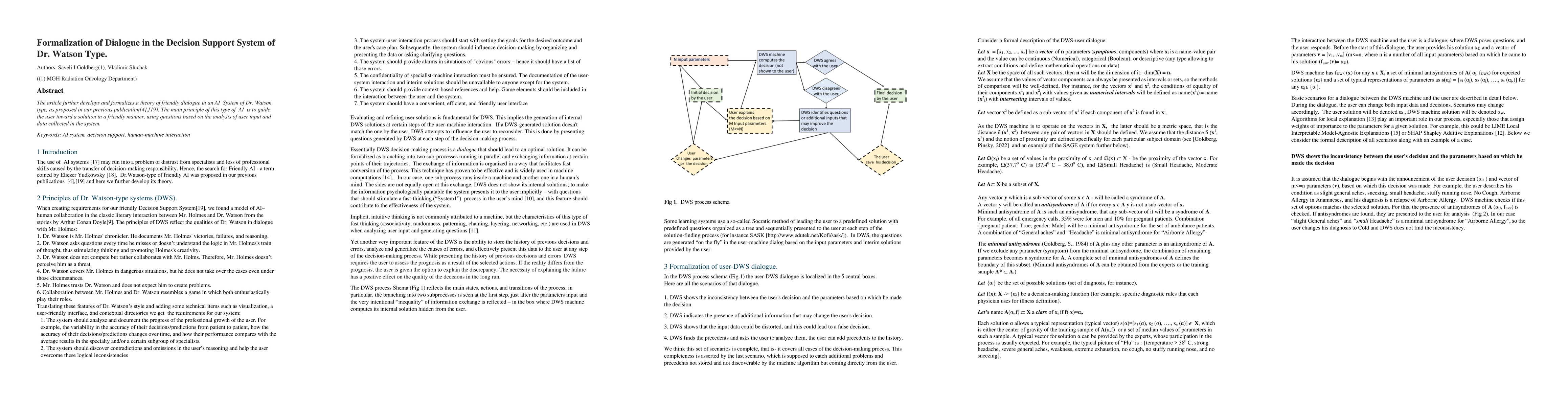 Thumbnail for Formalization of Dialogue in the Decision Support System of Dr. Watson
  Type
