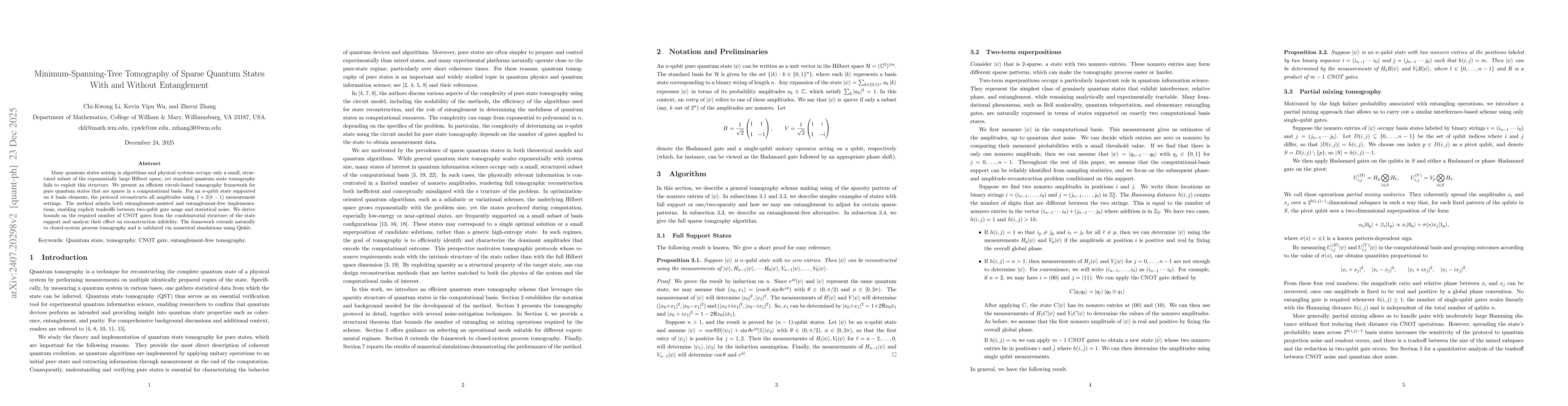 Thumbnail for Efficient Circuit-Based Quantum State Tomography via Sparse Entry Optimization