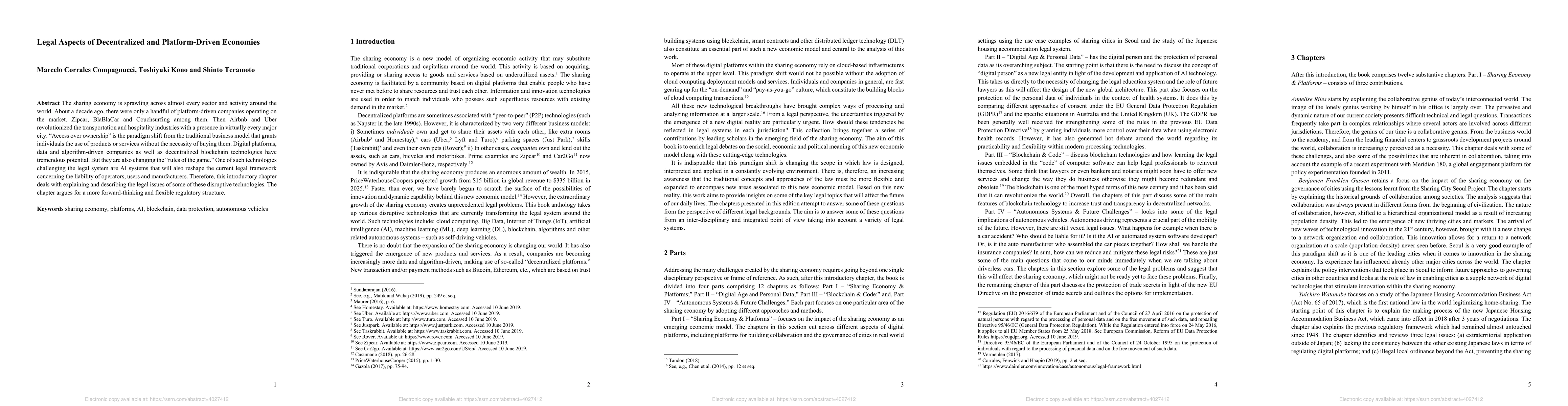 Thumbnail for Legal Aspects of Decentralized and Platform-Driven Economies