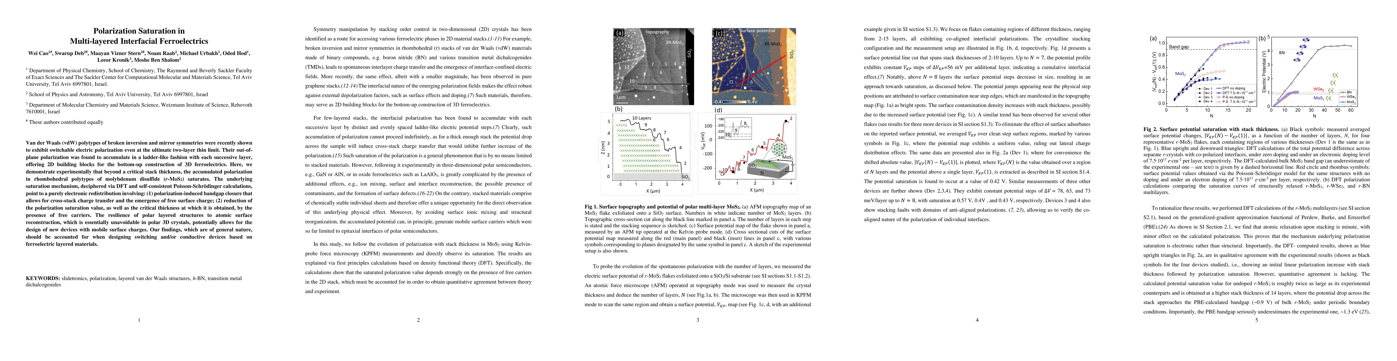 Thumbnail for Polarization Saturation in Multi-layered Interfacial Ferroelectrics