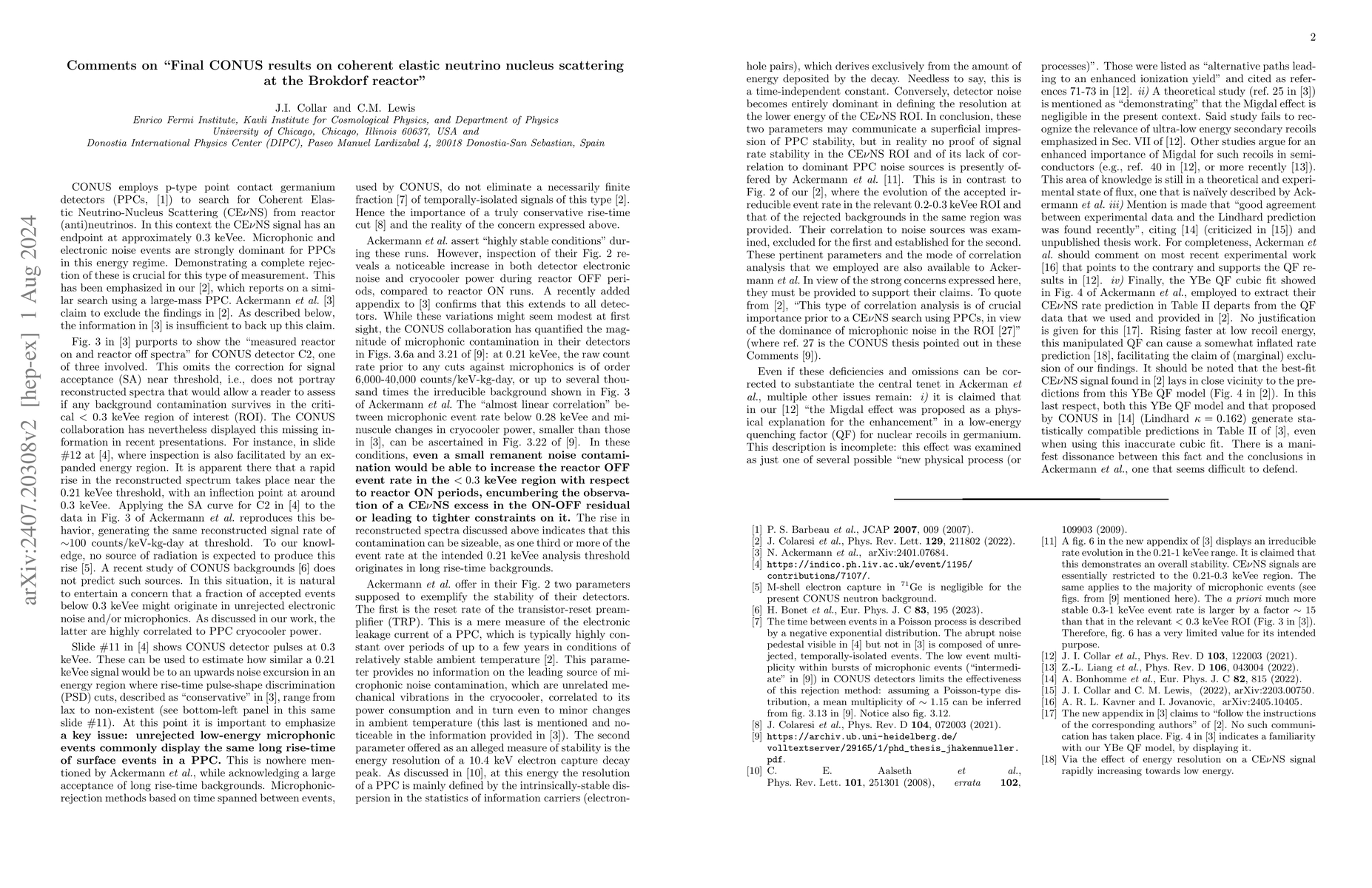 Thumbnail for Comment on "Final CONUS results on coherent elastic neutrino nucleus
  scattering at the Brokdorf reactor"