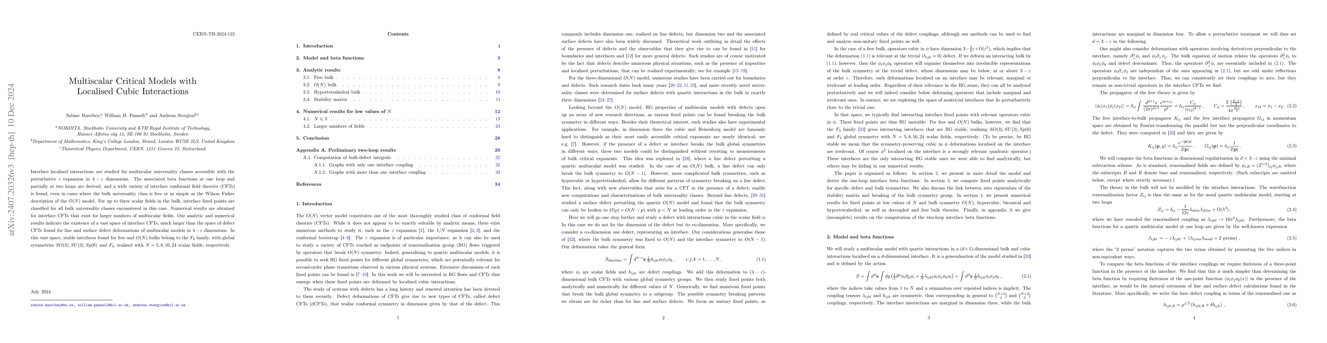 Thumbnail for Multiscalar Critical Models with Localised Cubic Interactions