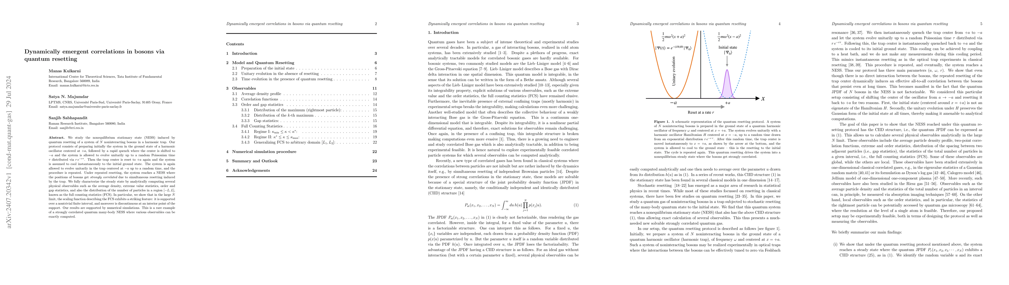 Thumbnail for Dynamically emergent correlations in bosons via quantum resetting