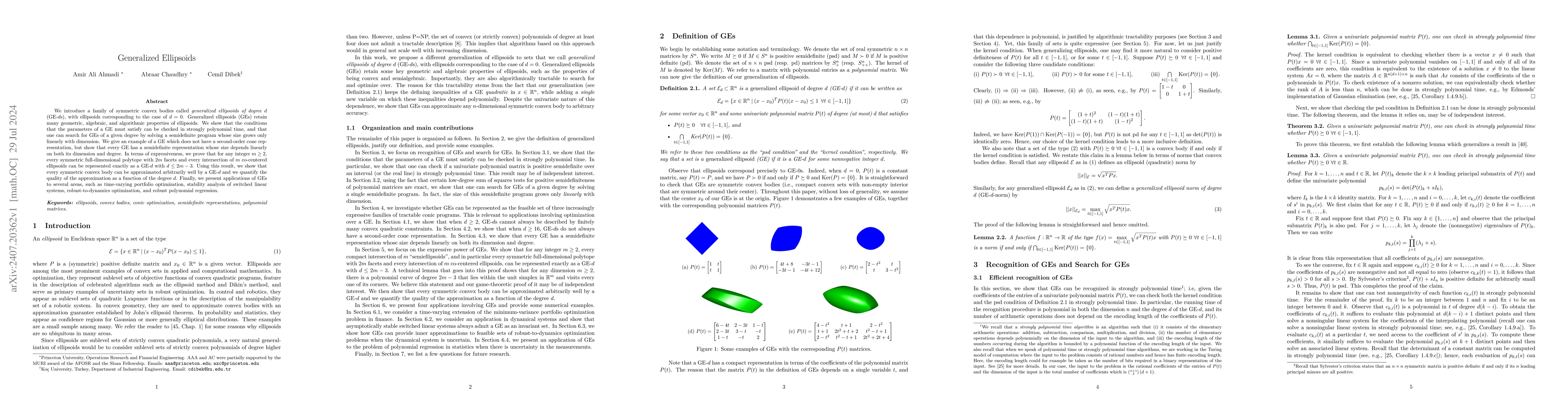 Thumbnail for Generalized Ellipsoids