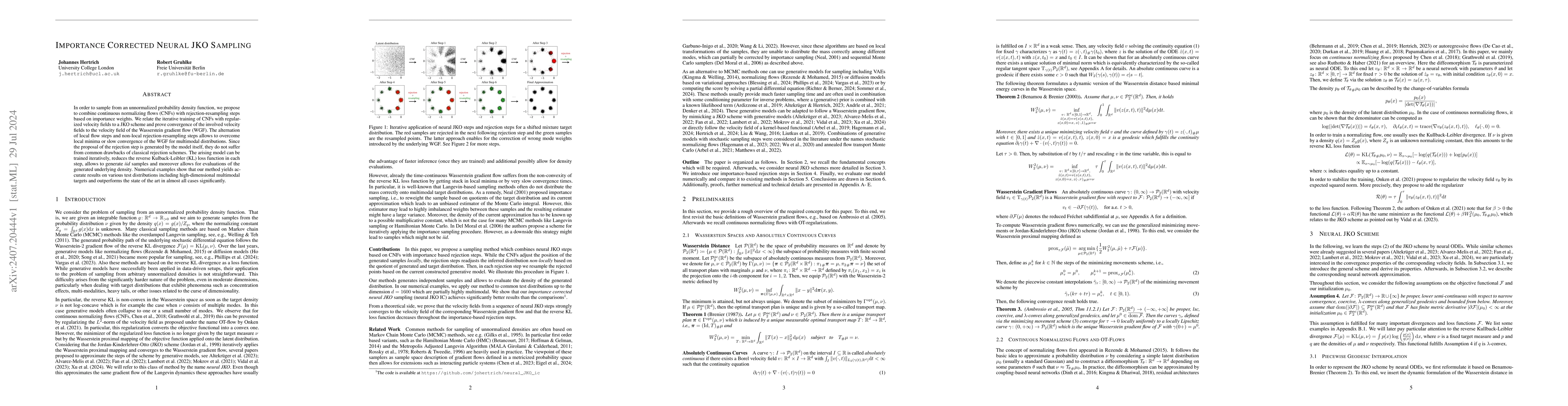 Thumbnail for Importance Corrected Neural JKO Sampling