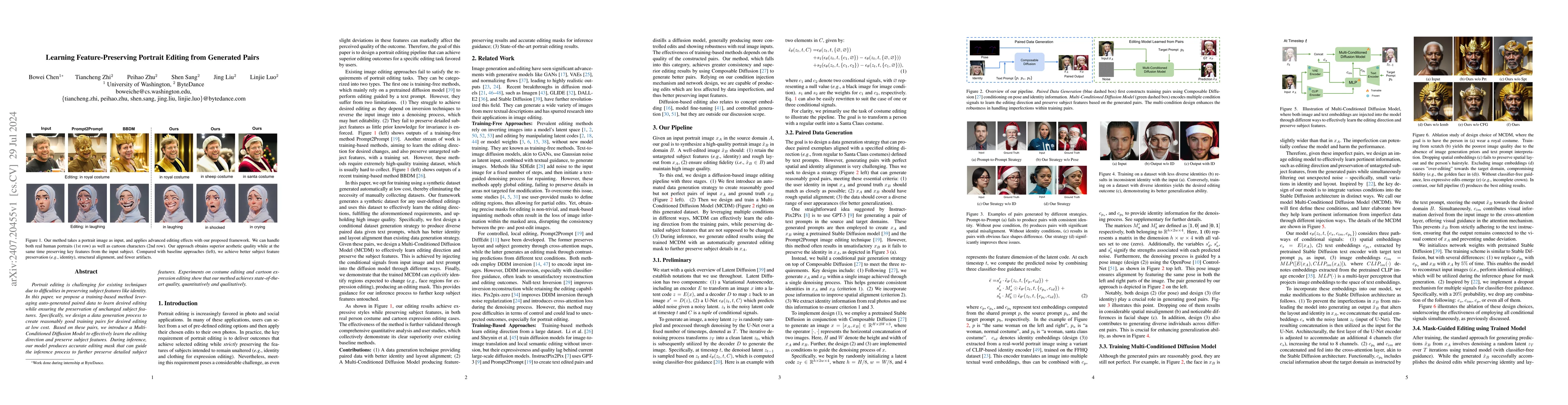 Thumbnail for Learning Feature-Preserving Portrait Editing from Generated Pairs
