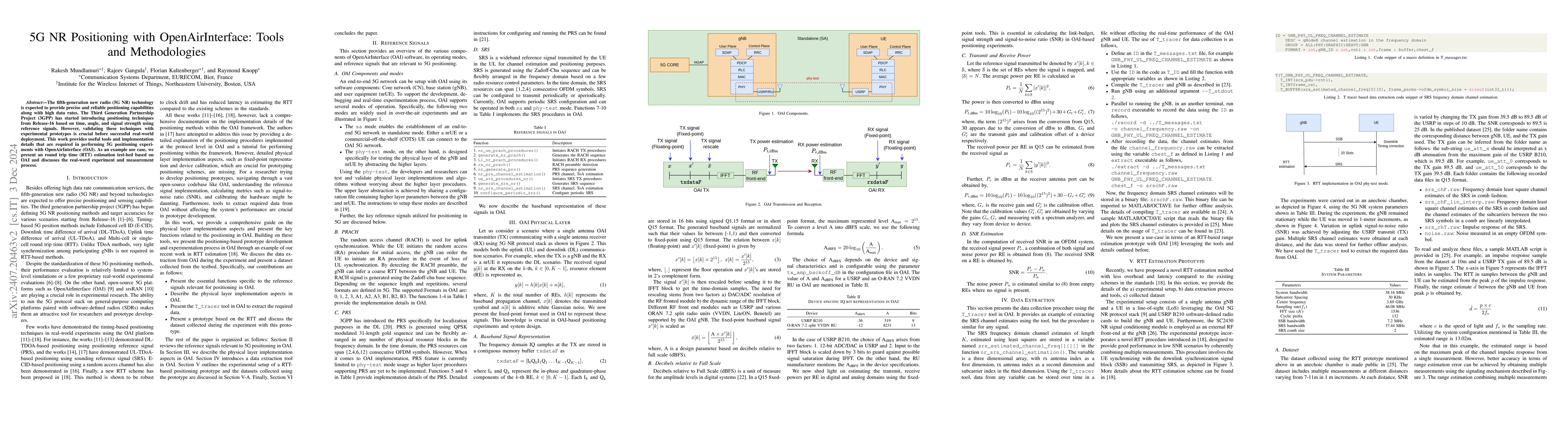 Thumbnail for 5G NR Positioning with OpenAirInterface: Tools and Methodologies