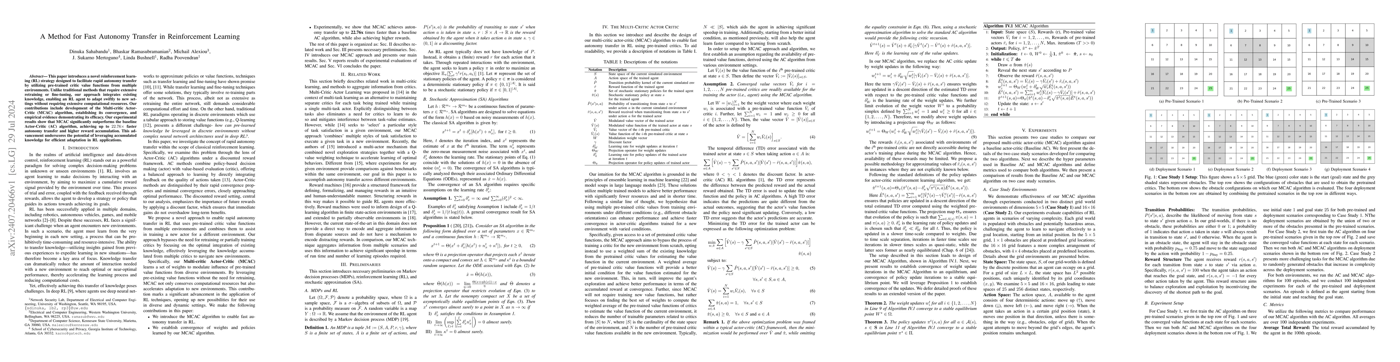 Thumbnail for A Method for Fast Autonomy Transfer in Reinforcement Learning
