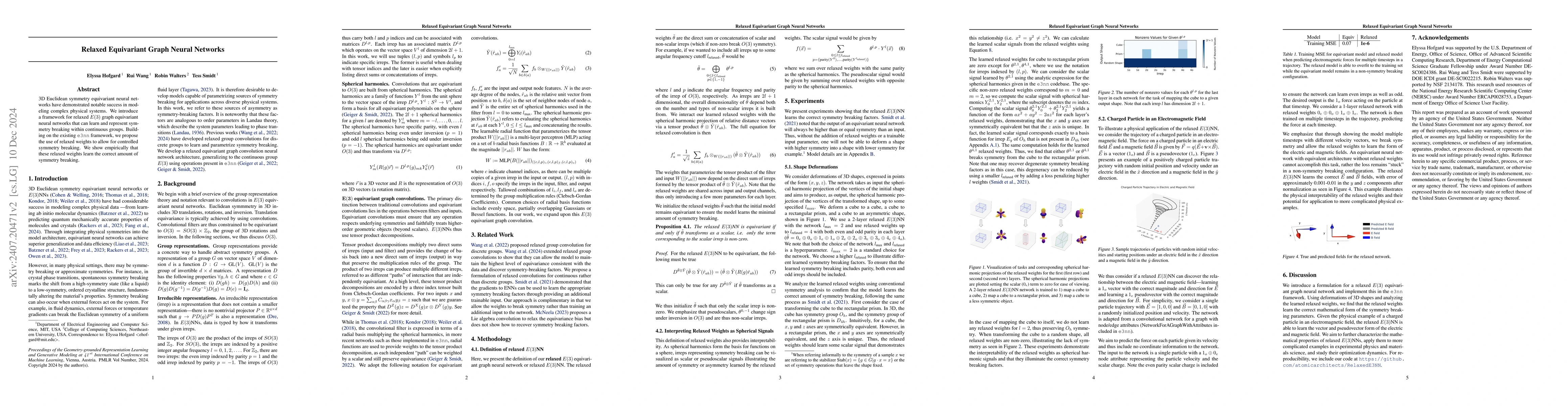 Thumbnail for Relaxed Equivariant Graph Neural Networks