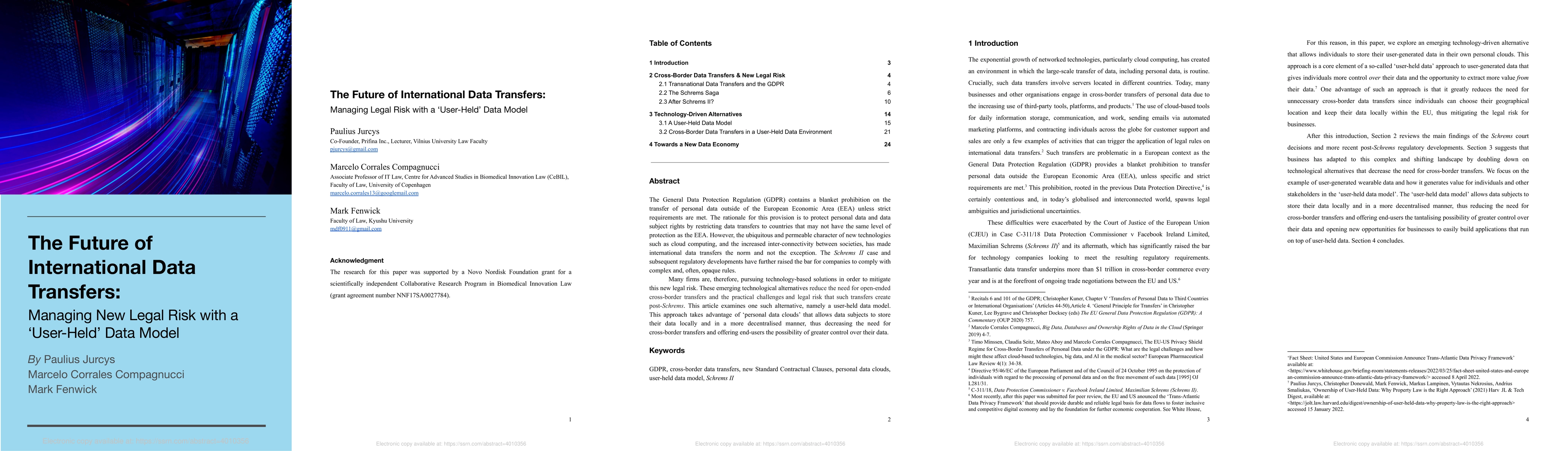 Thumbnail for The Future of International Data Transfers: Managing Legal Risk with a
  User-Held Data Model