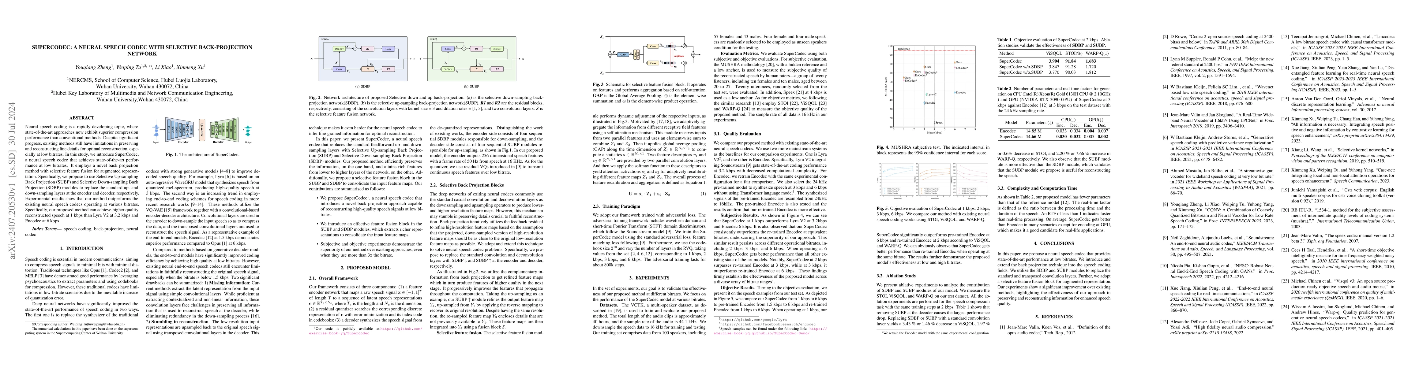 Thumbnail for SuperCodec: A Neural Speech Codec with Selective Back-Projection Network
