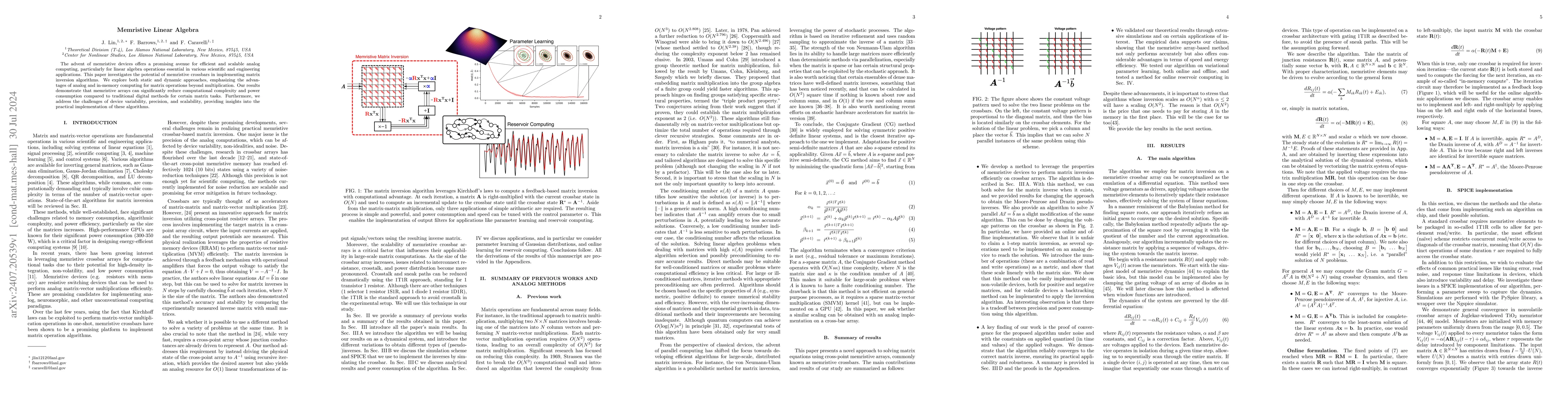 Thumbnail for Memristive Linear Algebra
