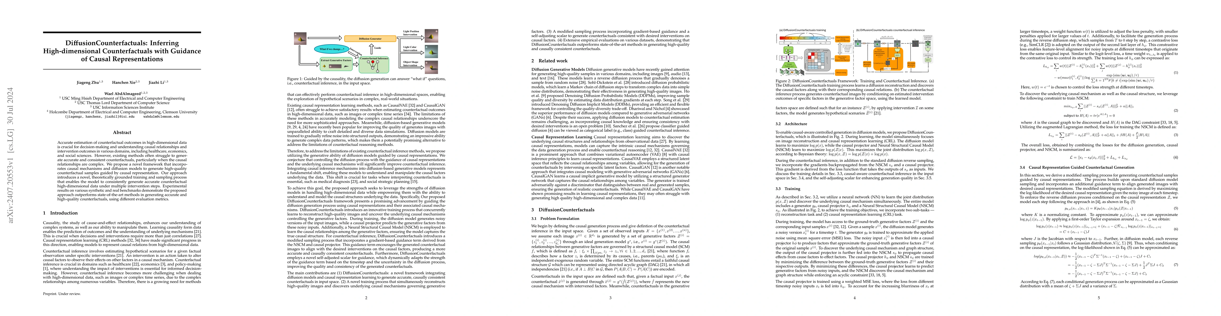 Thumbnail for DiffusionCounterfactuals: Inferring High-dimensional Counterfactuals
  with Guidance of Causal Representations