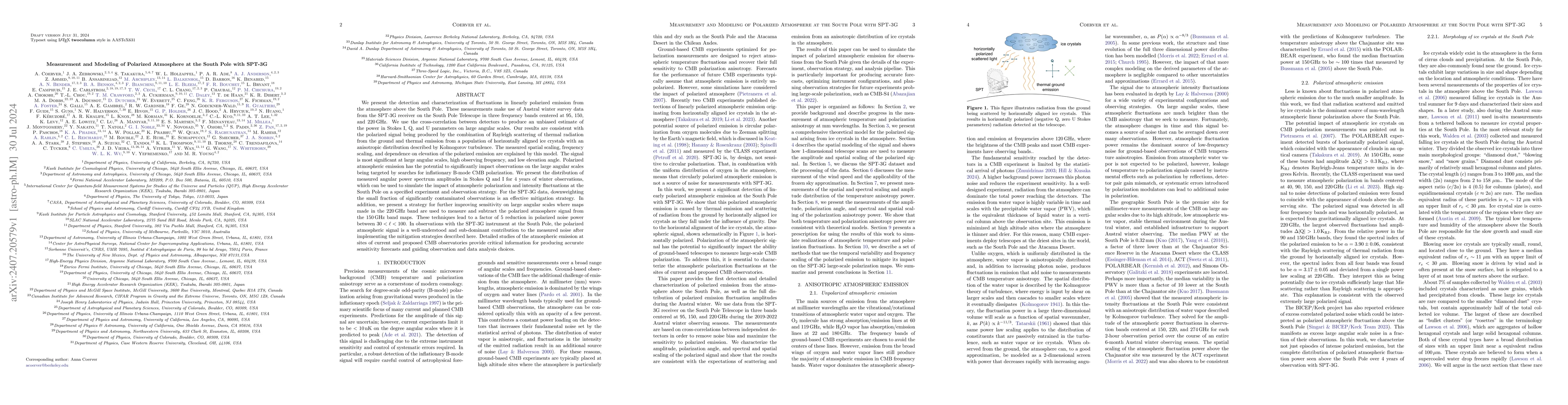 Thumbnail for Measurement and Modeling of Polarized Atmosphere at the South Pole with
  SPT-3G