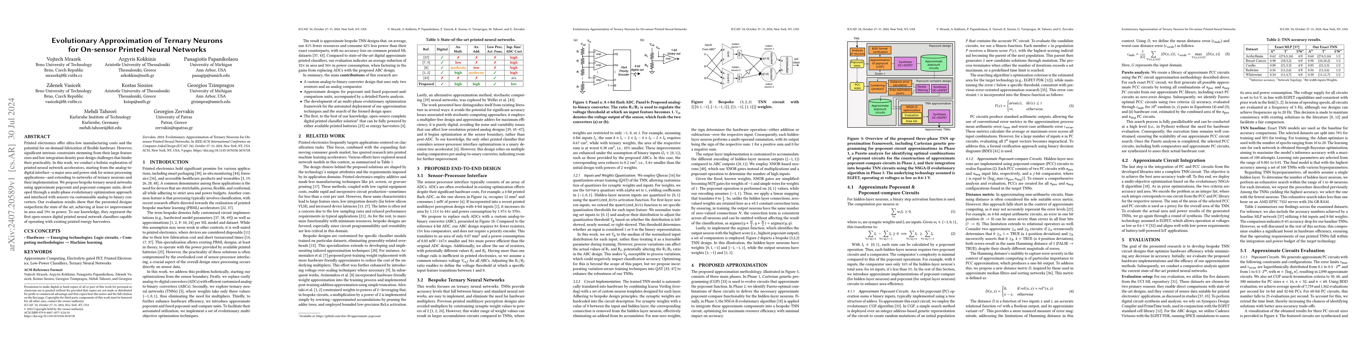 Thumbnail for Evolutionary Approximation of Ternary Neurons for On-sensor Printed
  Neural Networks