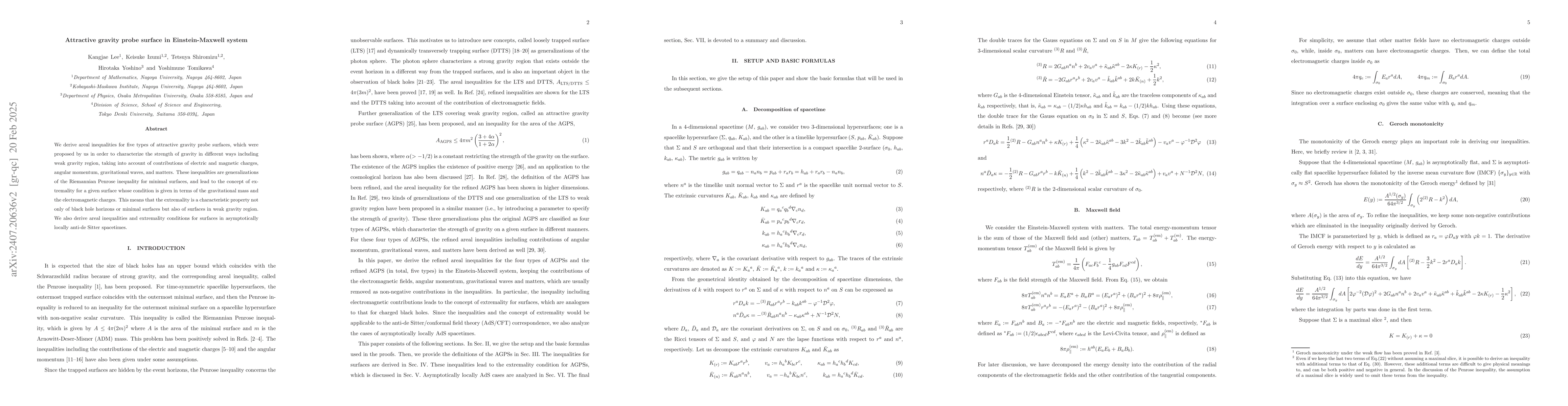 Thumbnail for Attractive gravity probe surface in Einstein-Maxwell system