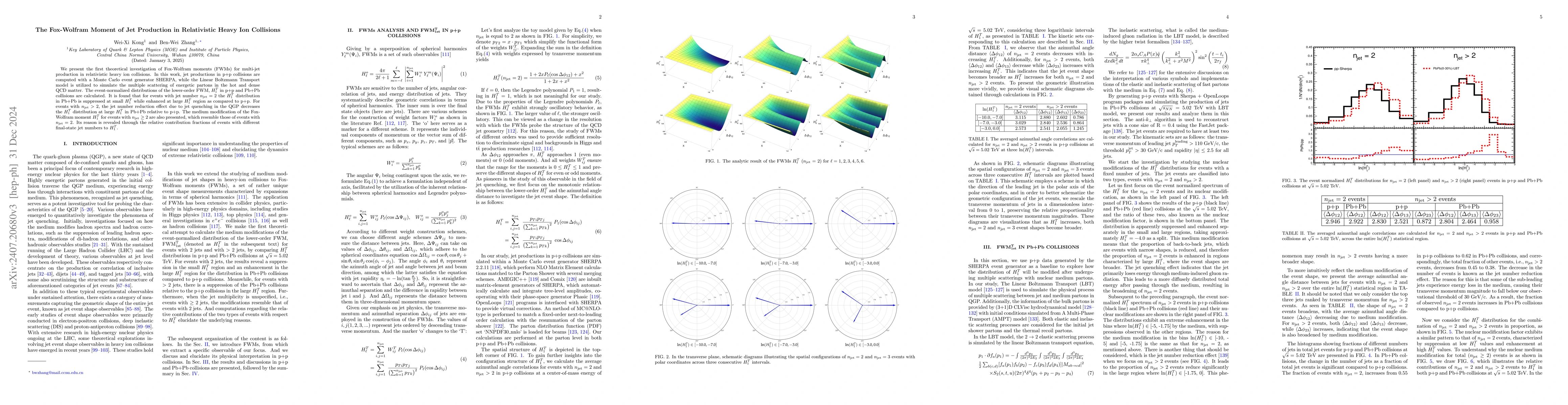 Thumbnail for The Fox-Wolfram Moment of jet production in relativistic heavy ion
  collisions