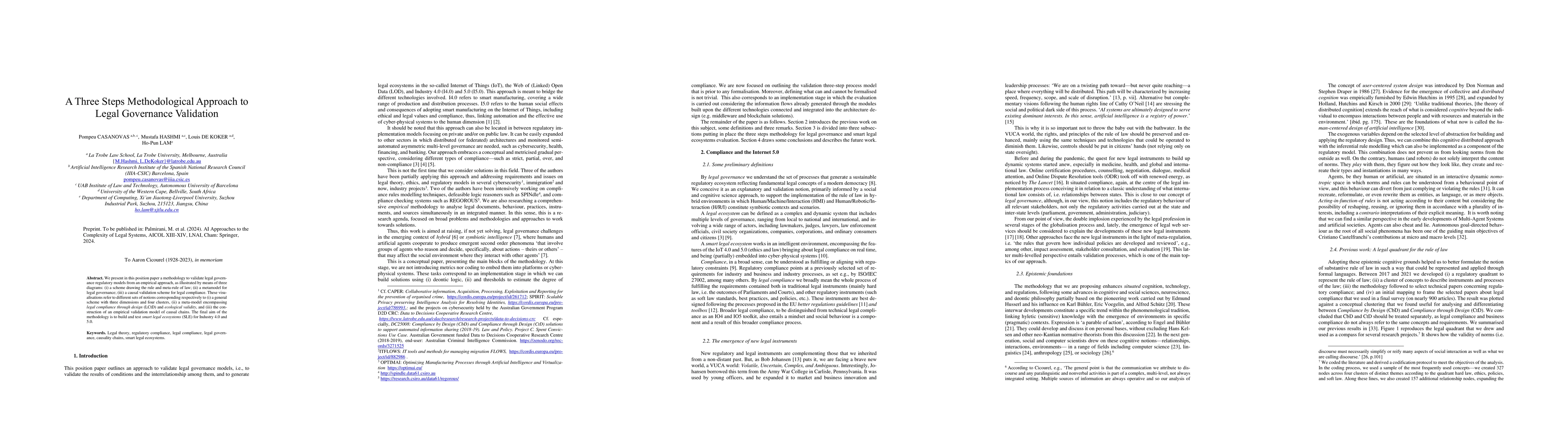 Thumbnail for A Three Steps Methodological Approach to Legal Governance Validation
