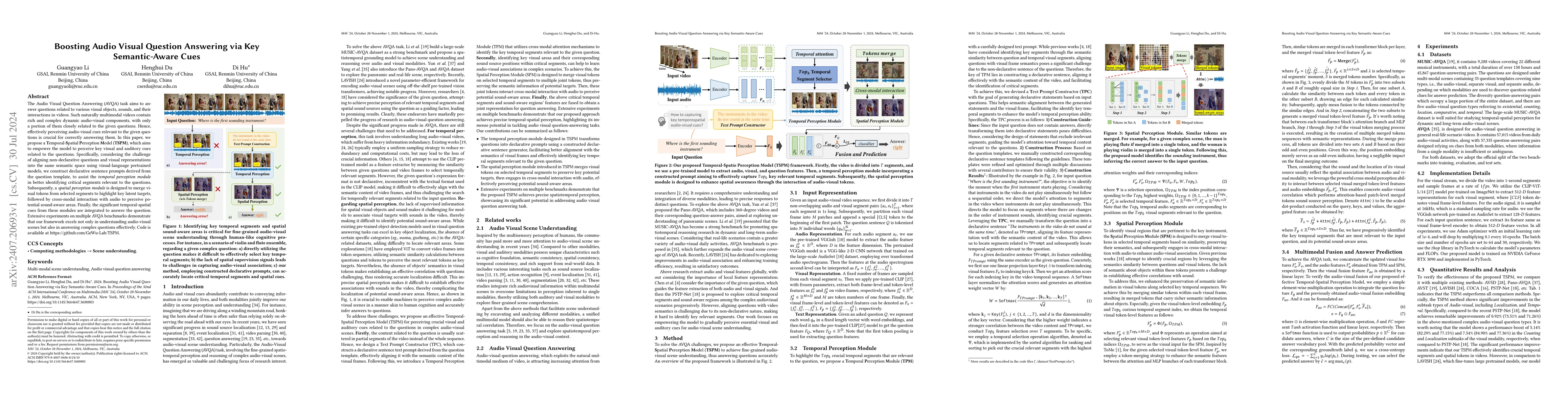 Thumbnail for Boosting Audio Visual Question Answering via Key Semantic-Aware Cues