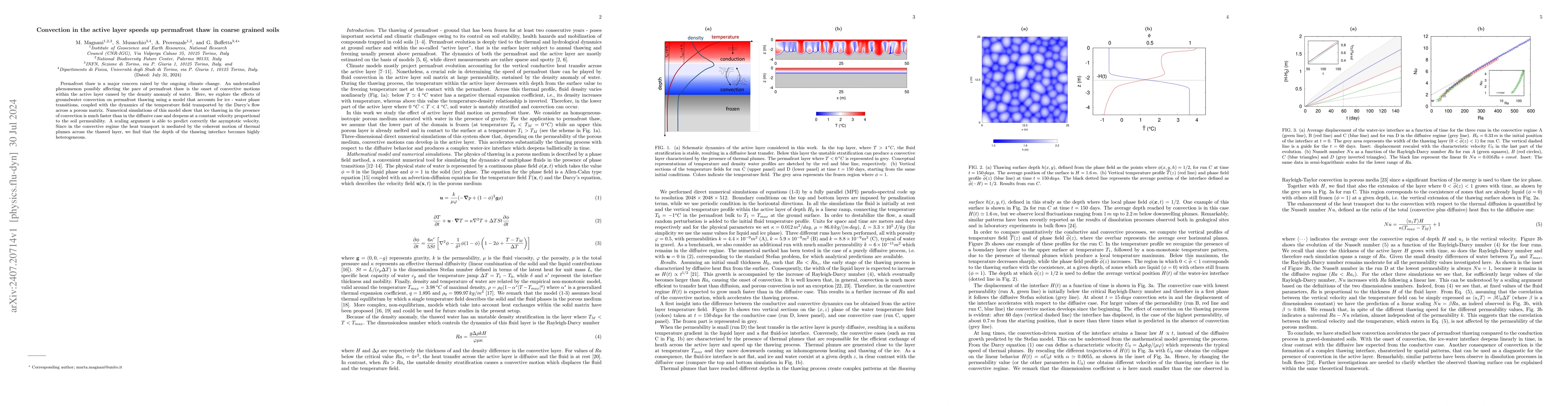 Thumbnail for Convection in the active layer speeds up permafrost thaw in coarse
  grained soils