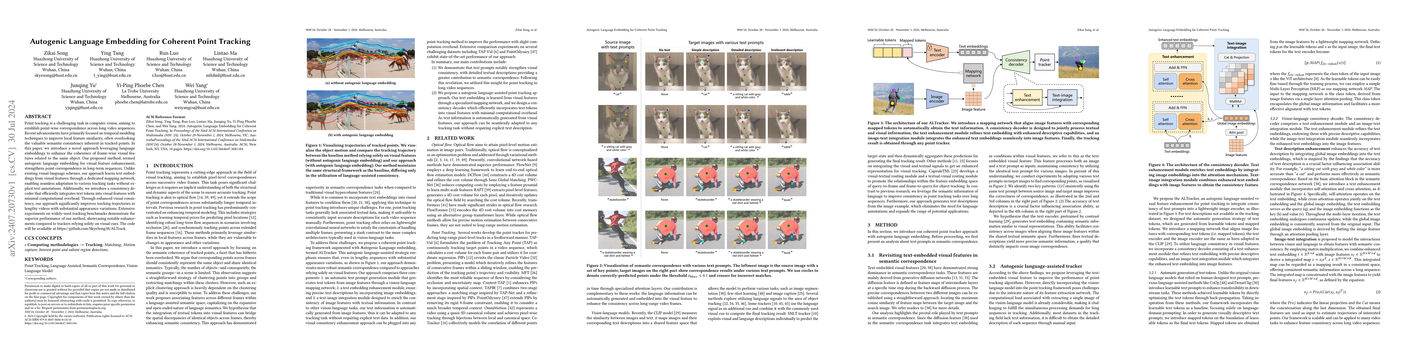 Thumbnail for Autogenic Language Embedding for Coherent Point Tracking