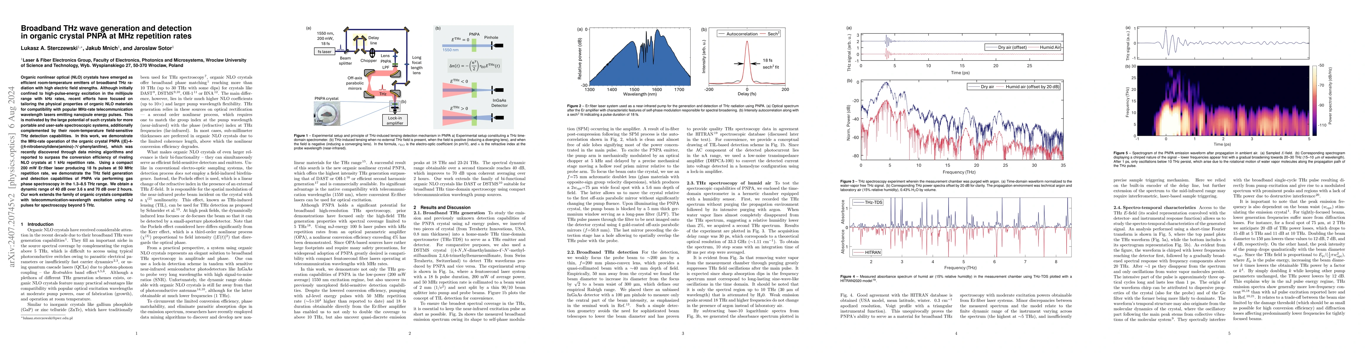 Thumbnail for Broadband THz wave generation and detection in organic crystal PNPA at
  MHz repetition rates