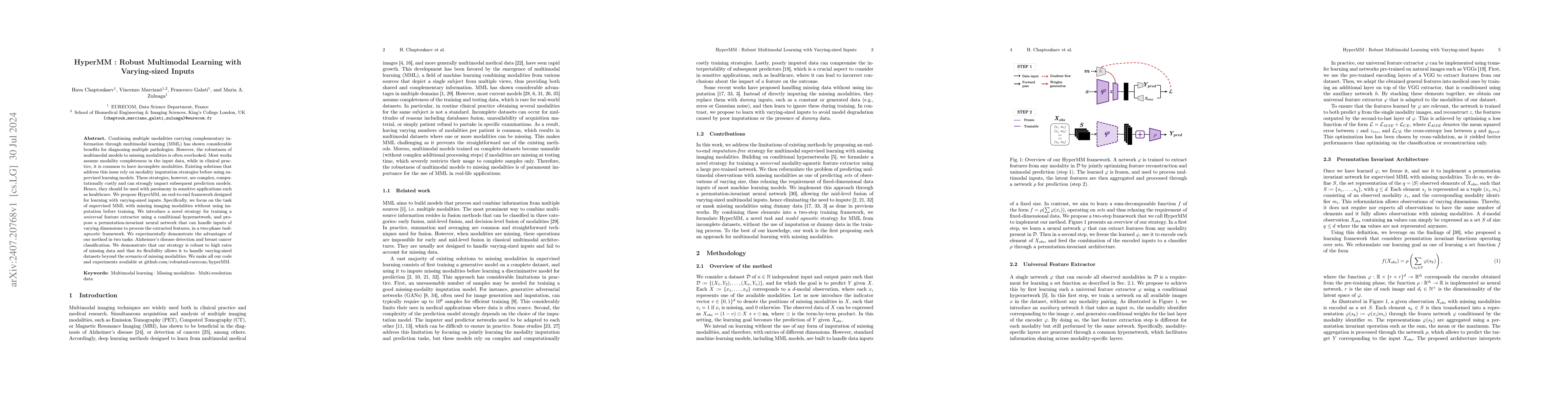 Thumbnail for HyperMM : Robust Multimodal Learning with Varying-sized Inputs