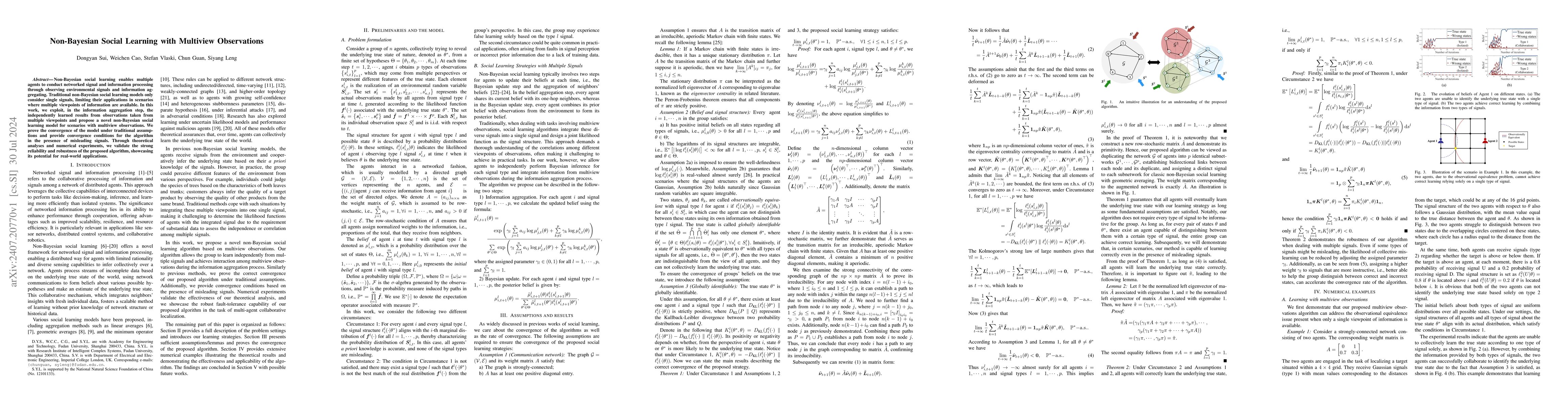 Thumbnail for Non-Bayesian Social Learning with Multiview Observations