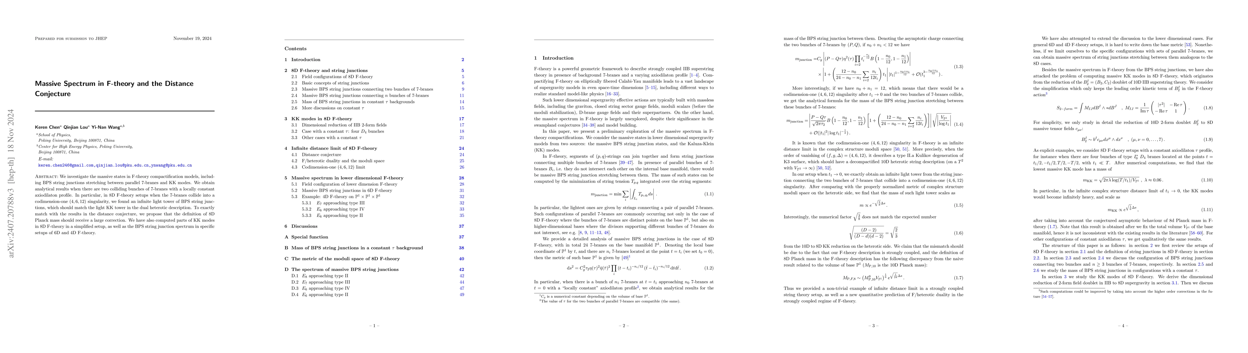 Thumbnail for Massive Spectrum in F-theory and the Distance Conjecture