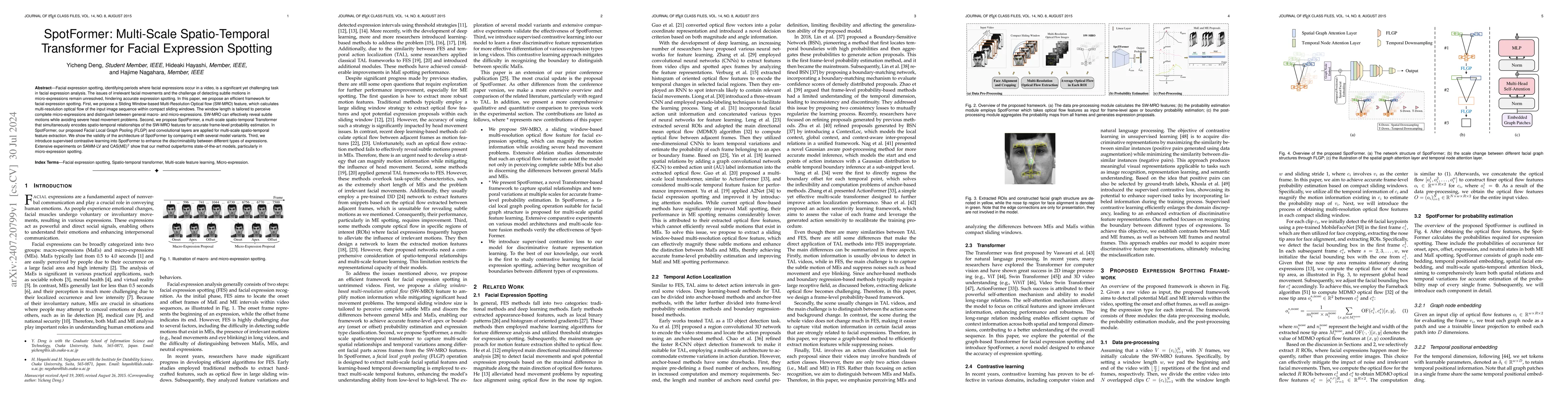 Thumbnail for SpotFormer: Multi-Scale Spatio-Temporal Transformer for Facial
  Expression Spotting