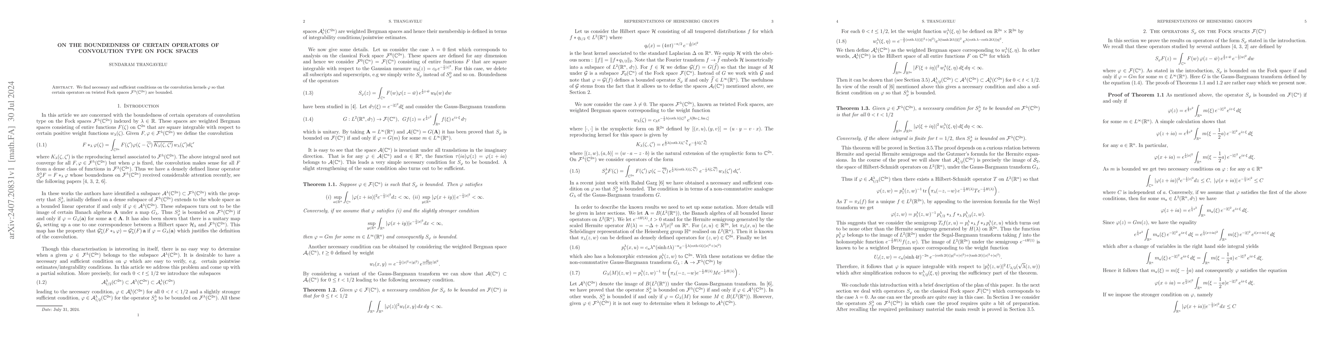 Thumbnail for On the boundedness of certain operators of convolution type on Fock
  spaces