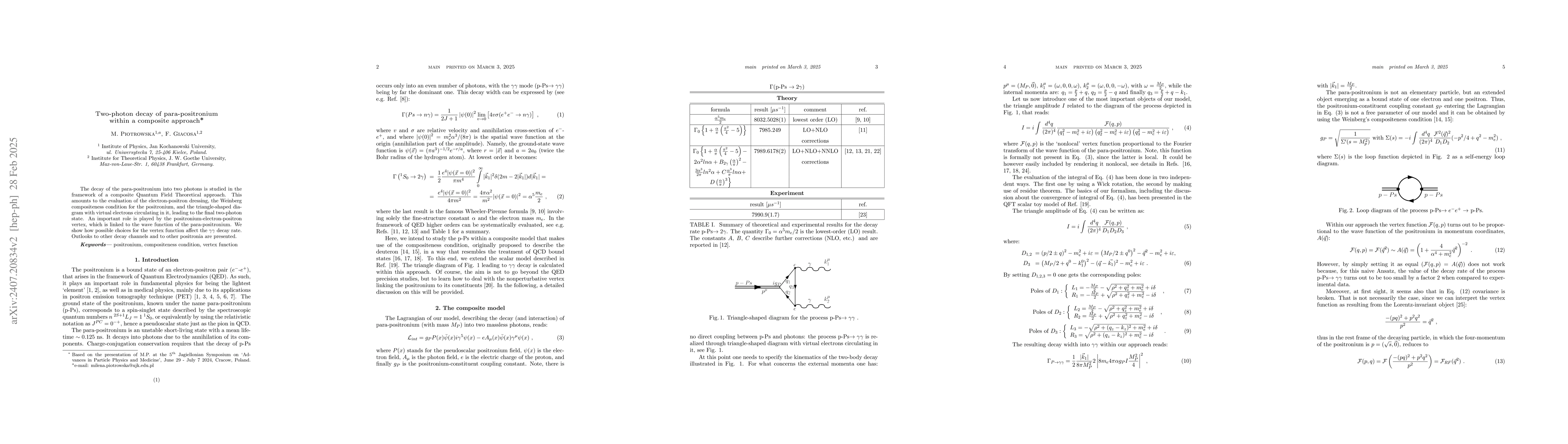 Thumbnail for Two-photon decay of para-positronium within a composite approach