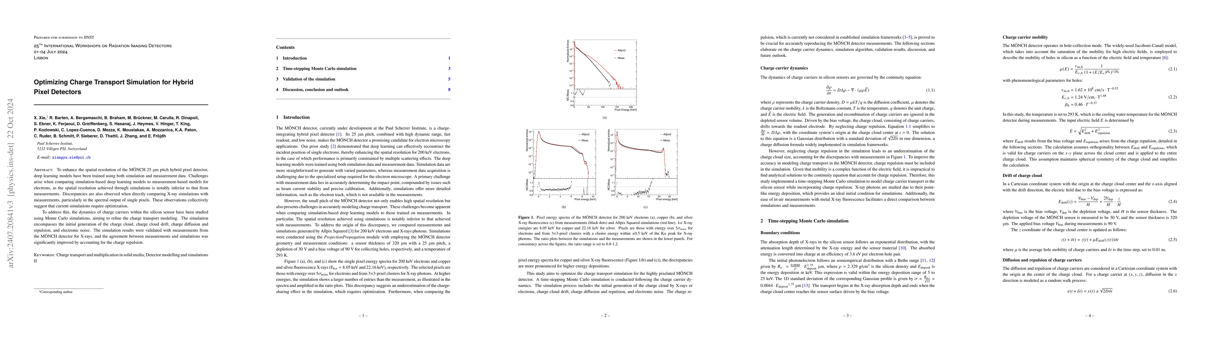 Thumbnail for Optimizing Charge Transport Simulation for Hybrid Pixel Detectors