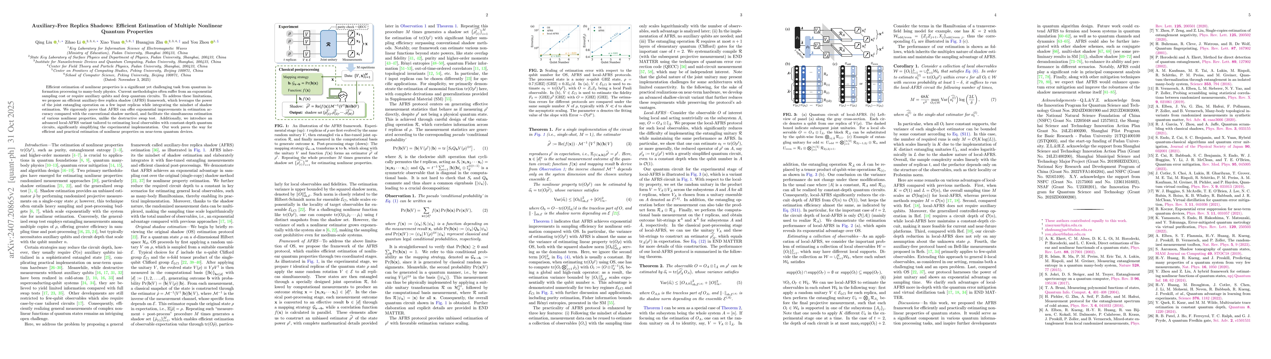 Thumbnail for Auxiliary-Free Replica Shadows: Efficient Estimation of Multiple
  Nonlinear Quantum Properties