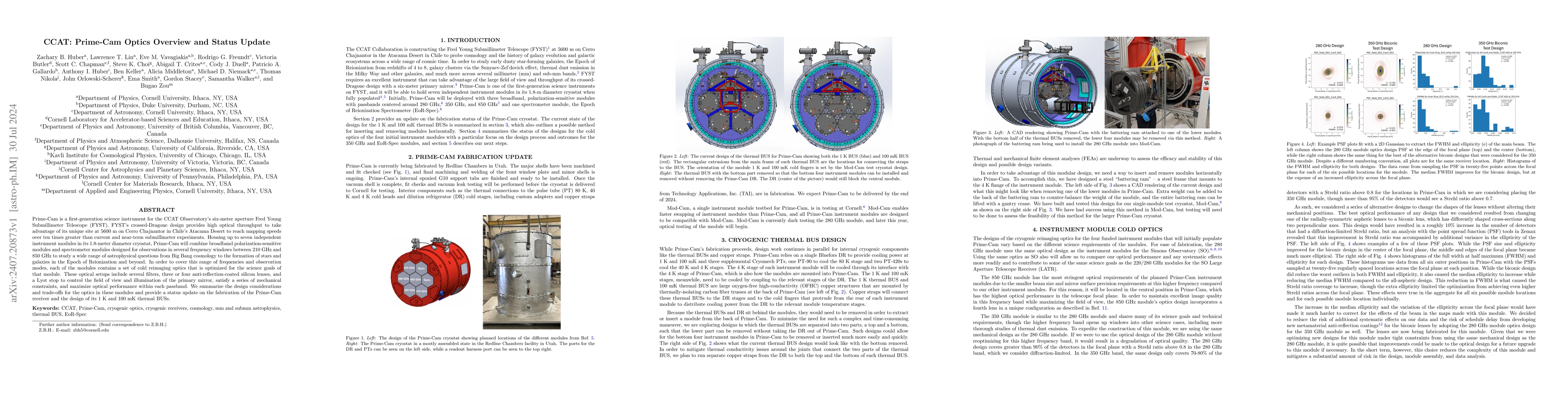 Thumbnail for CCAT: Prime-Cam Optics Overview and Status Update
