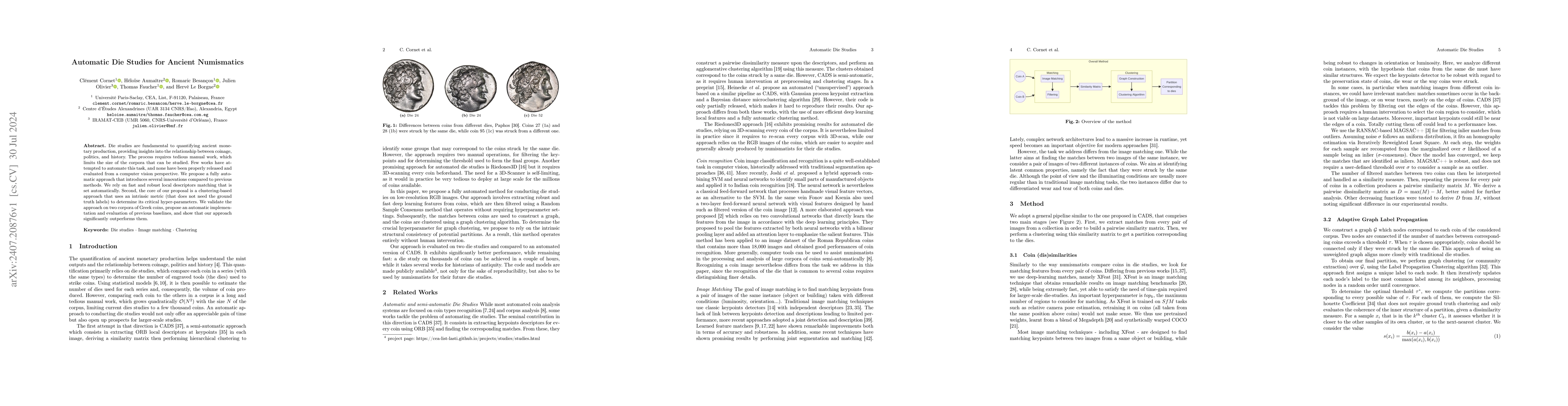 Thumbnail for Automatic Die Studies for Ancient Numismatics
