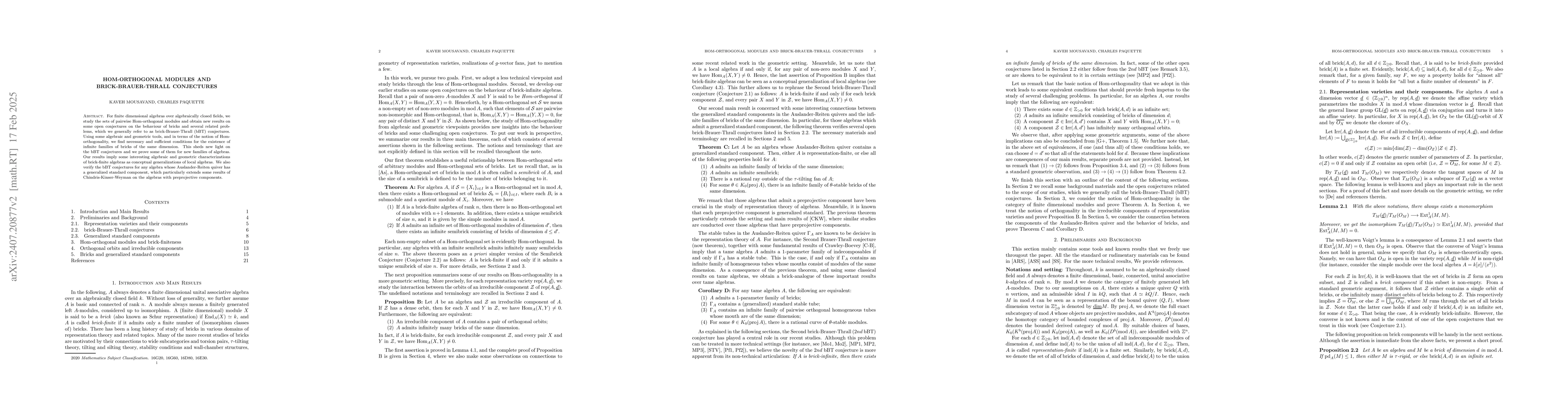 Thumbnail for Hom-orthogonal modules and brick-Brauer-Thrall conjectures