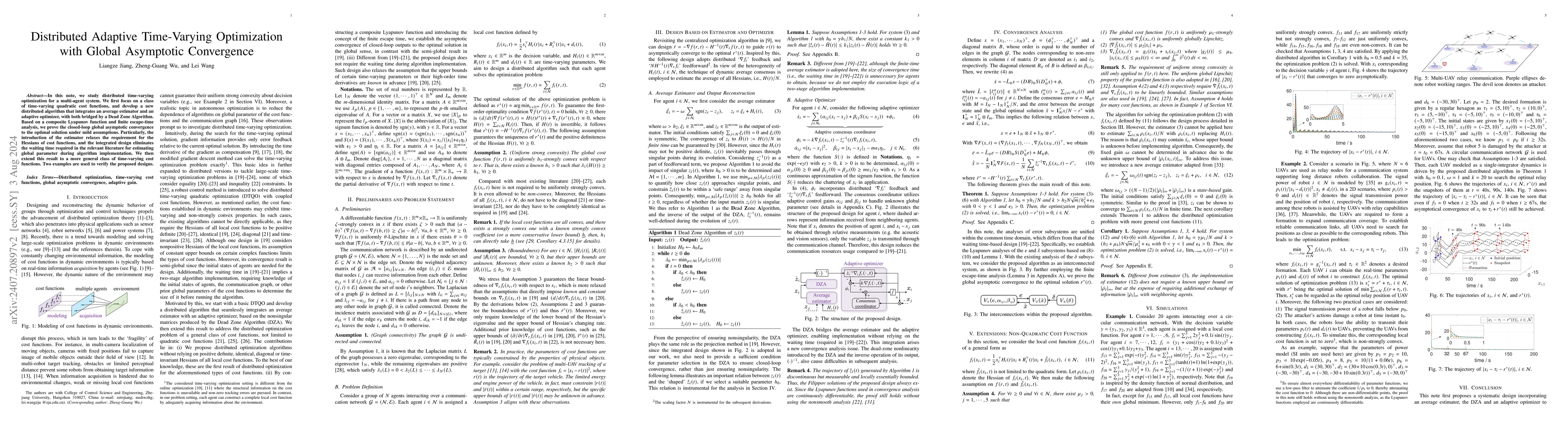 Thumbnail for Distributed Adaptive Time-Varying Optimization with Global Asymptotic
  Convergence