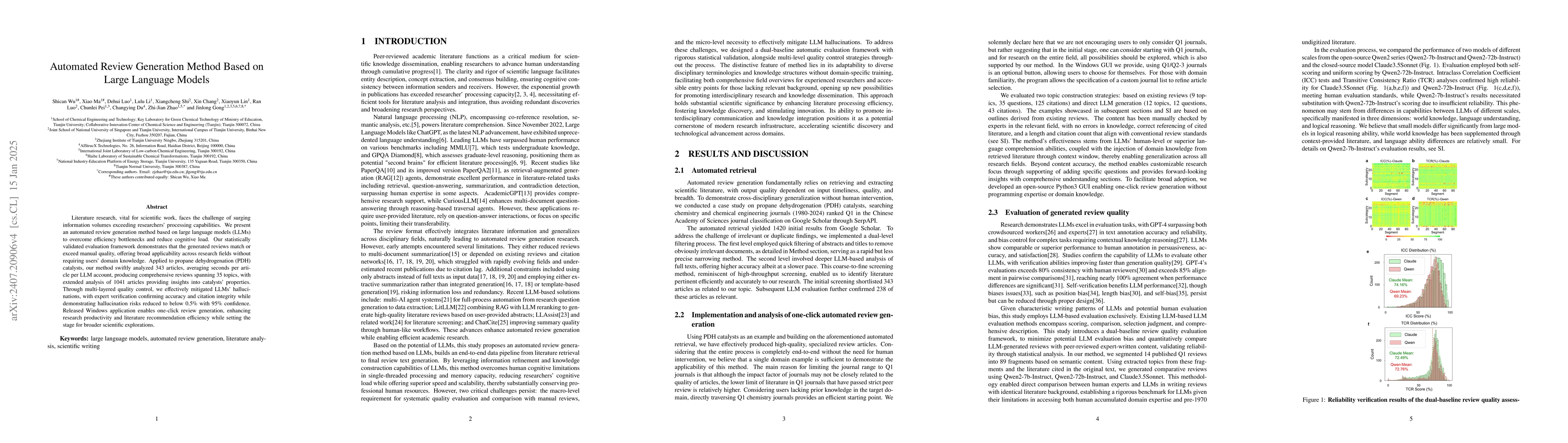 Thumbnail for Automated Review Generation Method Based on Large Language Models