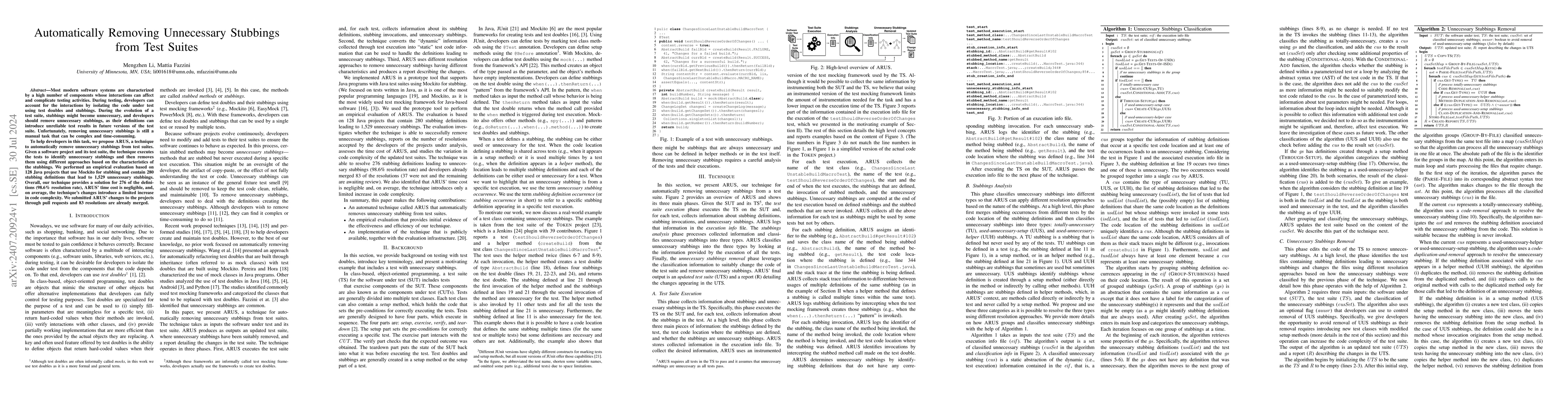 Thumbnail for Automatically Removing Unnecessary Stubbings from Test Suites