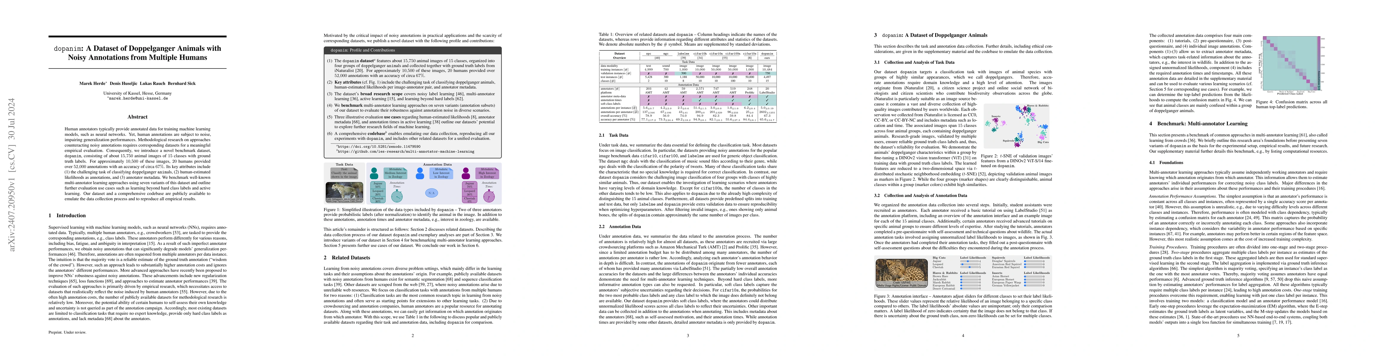 Thumbnail for dopanim: A Dataset of Doppelganger Animals with Noisy Annotations from
  Multiple Humans